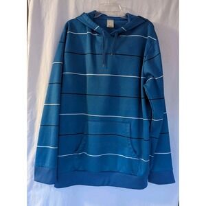 Burton Snowboard Striped Blue Hoodie Sweatshirt Men's XL?